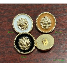 CC Chanel Round Buttons  Lion Gold Edge - 0.7"(18mm) - c452