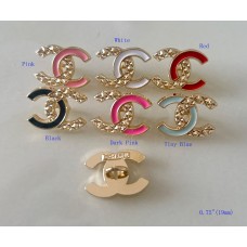 Color Button CC Buttons Sewing Custom Gold Edge - 0.75"(19mm) - c456