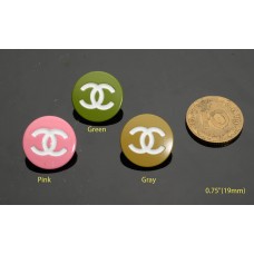 C318 - White Buttons - 0.75"(19mm) C318-N