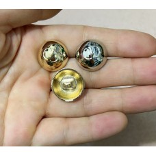 O101 - CD  Gold Ball Buttons Silver - 0.79"(20mm) - O101