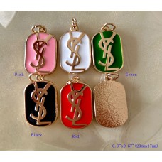 YSL Pendant Charm Buttons Ring Gold - 0.9"x0.67"(23mmx17mm) - O111