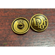 CD Round Vinage Dior Buttons Gold Edge - 0.87"(22mm) - o113