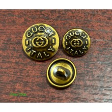 GC Round Gucci Buttons Vinage Gold  Edge - 0.59"/0.79"(15/20mm) - o114