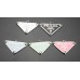 Prada Metal Tag Silver Edge Ring Triangle Accessory Label -1.5"x0.95"(38mmx24mm) - T11