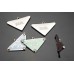 Prada Metal Tag Silver Edge Ring Triangle Accessory Label -1.5"x0.95"(38mmx24mm) - T11
