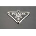 Prada Metal Tag Silver Edge Ring Triangle Accessory Label -1.5"x0.95"(38mmx24mm) - T11