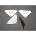 Prada Tag Meta Triangle Accessory Label Three Holes -1.69"x0.95"(43mmx24mm) - T14