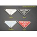Prada Tag Meta Triangle Accessory Label Three Holes -1.69"x0.95"(43mmx24mm) - T14 Prada Tag Meta Triangle Accessory Label Three Holes -1.69"x0.95"(43mmx24mm) - T14