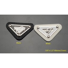 T7- P Meta Leatherl Tags Triangle  Accessory Label -1.89"x1.2"(48mmx31mm) - T7